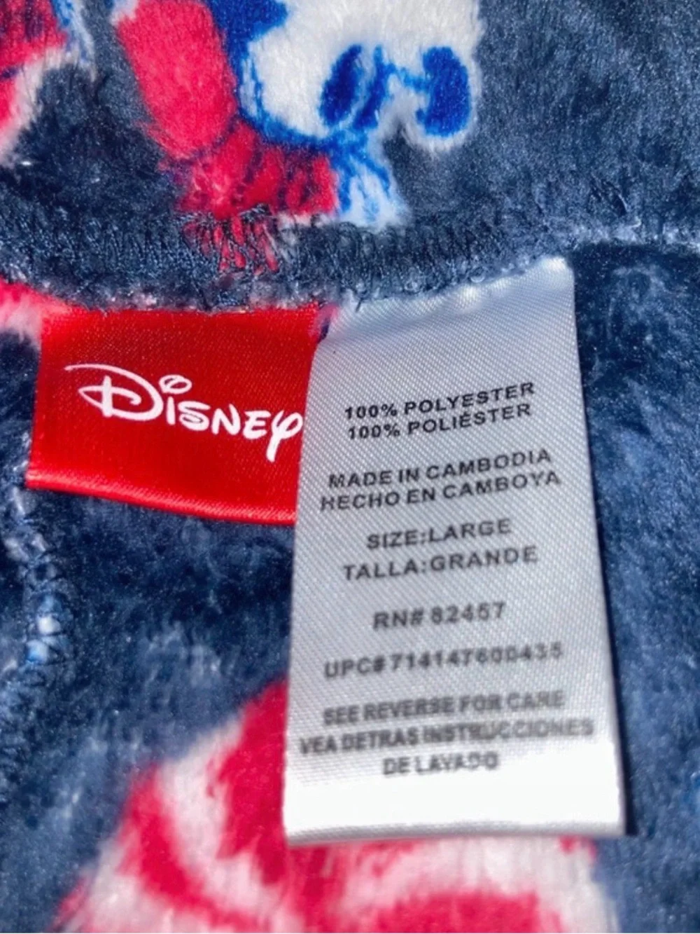 Disney Navy Blue Minnie Mouse Holiday Fleece Pajama Pants